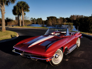 Картинка corvette+sting+ray+convertible+show+car+replica автомобили corvette replica