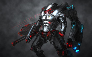 Картинка робот фэнтези роботы +киборги +механизмы пушки