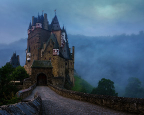 Картинка города замки+германии тучи небо германия замок эльц