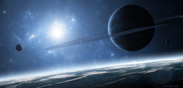 Картинка 3д+графика атмосфера настроение+ atmosphere+ +mood+ вселенная планети галактика звезды