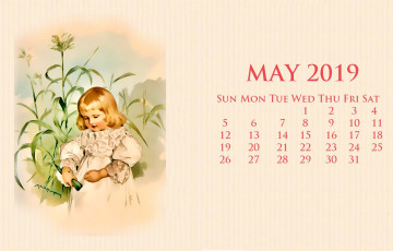 обоя календари, рисованные,  векторная графика, растение, девочка