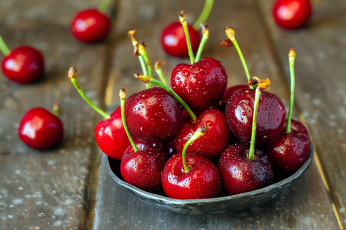 Картинка еда вишня +черешня ягоды вишни капли