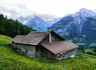 Картинка швейцария берн хаслиберг разное сооружения постройки дом горы пейзаж