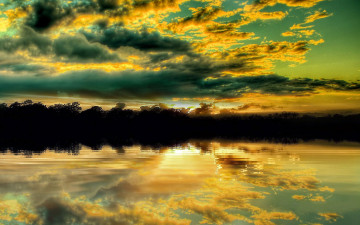 Картинка природа реки озера лес облака река ночь