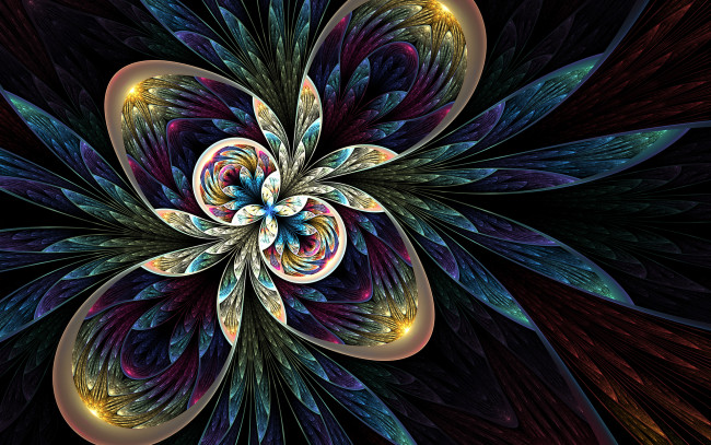 Обои картинки фото 3д, графика, fractal, фракталы, цветок, круги, лепестки