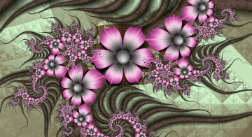 Картинка 3д+графика flowers+ цветы фон лепестки