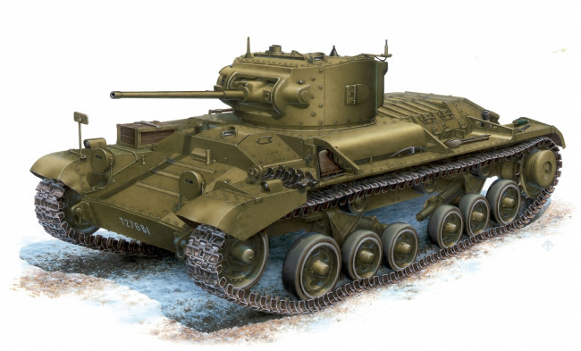 Обои картинки фото рисованные, армия, валентайн, британский, легкий, valentine, mk, iii, пехотный, танк