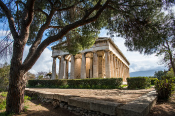 обоя temple of hephaestus,  athens, города, афины , греция, антик, храм