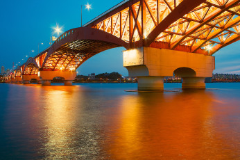 Картинка города -+мосты мост река