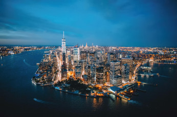 Картинка города нью-йорк+ сша город нью йорк огни вечер