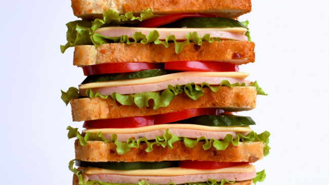 Обои картинки фото еда, бутерброды,  гамбургеры,  канапе, бутерброд, многослойный