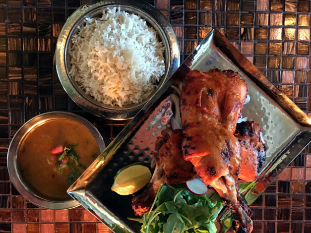 Обои картинки фото еда, мясные блюда, курица, индийская, рис, кухня