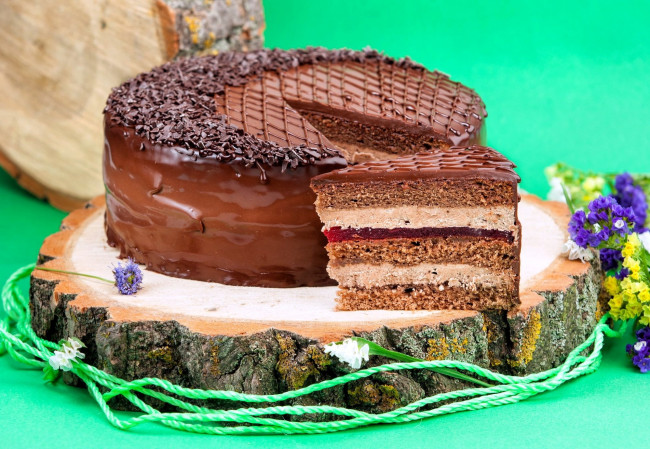 Обои картинки фото еда, торты, торт, шоколад, лакомство
