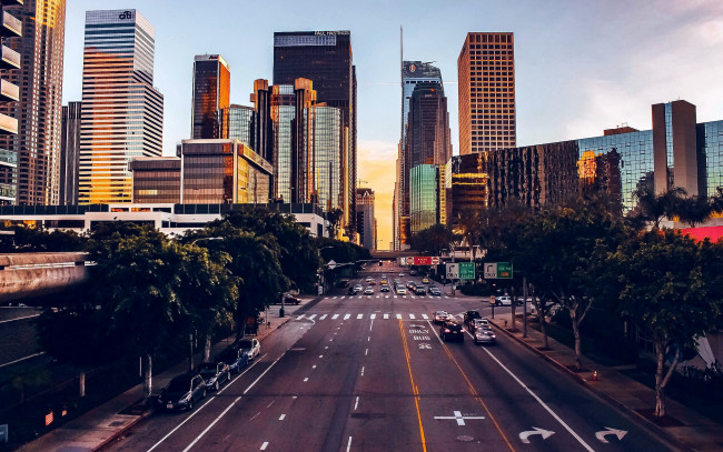 Обои картинки фото города, лос-анджелес , сша, панорама