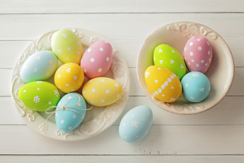 Картинка праздничные пасха яйца тарелки