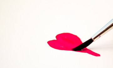 Картинка праздничные день+святого+валентина +сердечки +любовь сердечко рисунок кисть