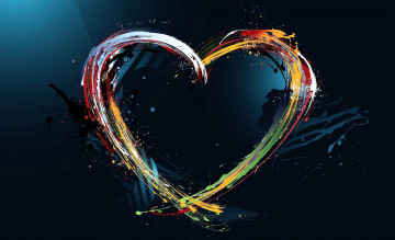 Картинка векторная+графика сердечки+ hearts сердечко цвета