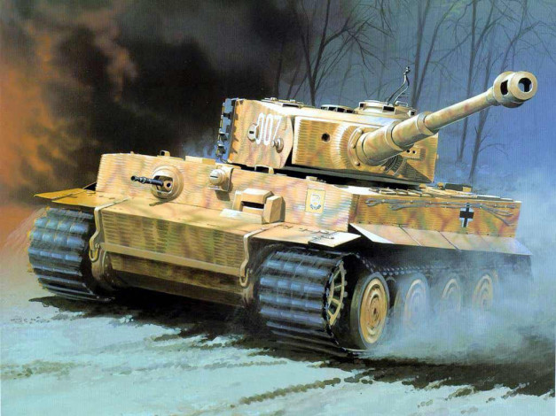 Обои картинки фото тяжёлый, танк, pz, vi, тигр, техника, военная
