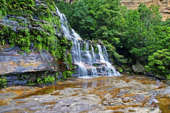 Картинка природа водопады katoomba falls австралия