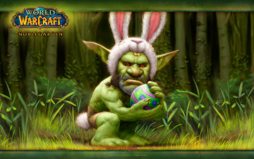 Картинка world of warcraft видео игры пасха орк яйцо кролик лес
