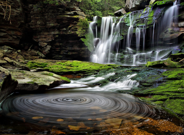 Обои картинки фото природа, водопады, alluring, cascades, blackwater, falls, state, park, usa