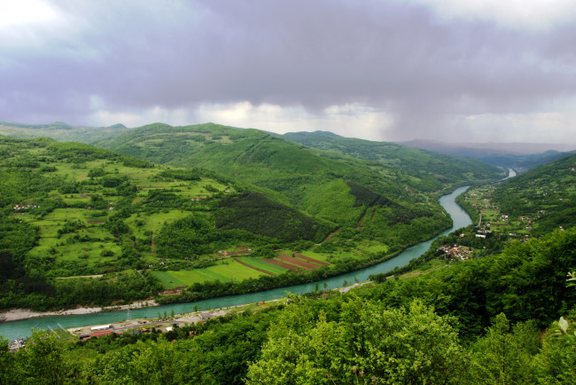 Обои картинки фото природа, реки, озера, сербия, река, дрина