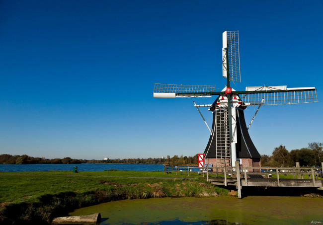 Обои картинки фото разное, мельницы, нидерланды