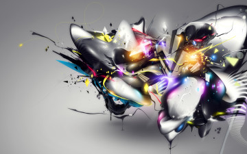 Картинка 3д+графика абстракция+ abstract всплеск взрыв блеск линии