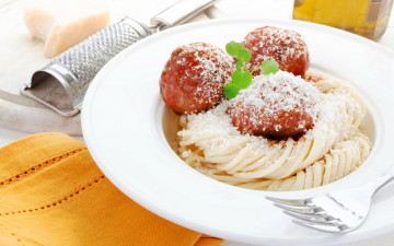 Картинка еда мясные+блюда pasta макароны мясо тефтели meat