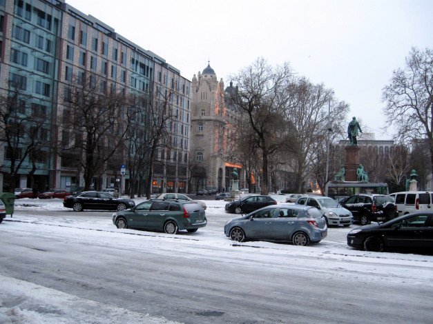 Обои картинки фото города, будапешт , венгрия, зима