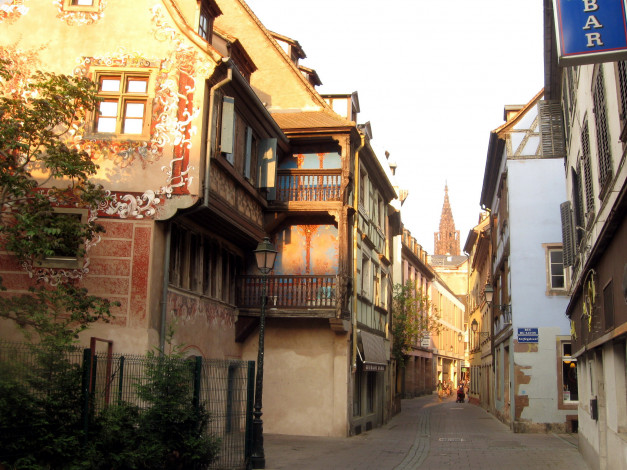 Обои картинки фото города, страсбург , франция, улочка, узкая