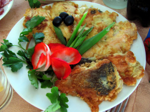 Картинка еда рыбные+блюда +с+морепродуктами лук петрушка маслины филе рыбное