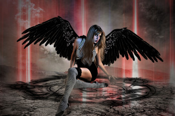 Картинка фэнтези ангелы девушка фон крылья пиктограмма