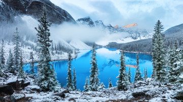 Картинка природа реки озера снег алексей сулоев photographer горы облака озеро