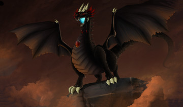 Картинка фэнтези драконы дракон фон крылья