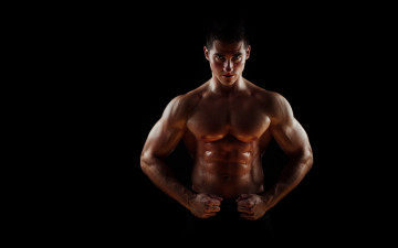 Картинка мужчины -+unsort pose sweat abdominals bodybuilder penetrating gaze muscular wide pectorals
