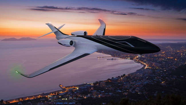 Обои картинки фото ixion windowless jet, авиация, 3д, рисованые, v-graphic, ixion, windowless, jet, прозрачный, самолет, французский