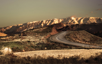 Картинка природа дороги поле горы iran