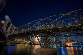 Картинка singapore города сингапур+ сингапур ночь мост