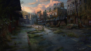 Картинка фэнтези иные+миры +иные+времена запустение разрушение город постапокалипсис
