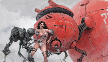 Картинка фэнтези красавицы+и+чудовища обнаженная девушка механизмы роботы