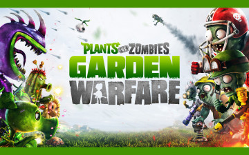 обоя видео игры, plants vs,  zombies,  garden warfare, зомби, растение