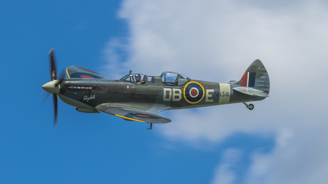 Обои картинки фото spitfire t9, авиация, боевые самолёты, истребитель