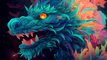 Картинка фэнтези драконы нейросети дракон