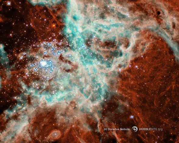 Обои картинки фото 30, doradus, nebula, космос, галактики, туманности