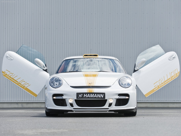 Обои картинки фото hamann, porsche, 911, turbo, stallion, 2008, автомобили