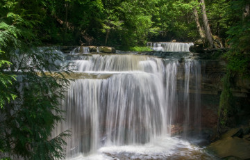 Картинка canning falls ontario природа водопады лес каскад