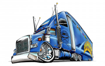 Картинка автомобили рисованные truck