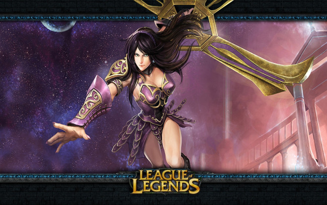 Обои картинки фото видео игры, league of legends, оружие, девушка, sivir, league, of, legends