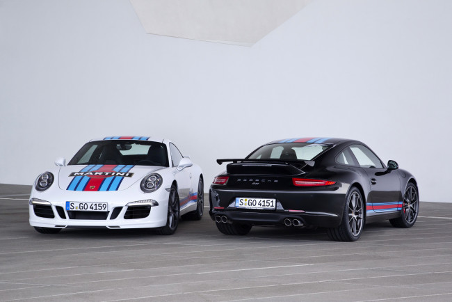 Обои картинки фото 2014 porsche 911 carrera s, автомобили, porsche, два, черный, белый, тюнинг